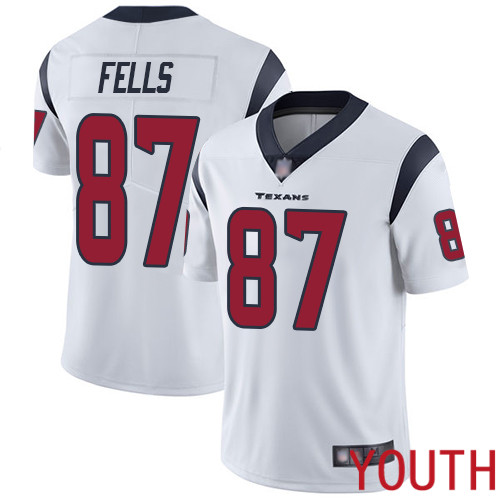 Houston Texans Limited White Youth Darren Fells Road Jersey NFL Football #87 Vapor Untouchable->youth nfl jersey->Youth Jersey